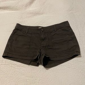Charcoal colored cotton shorts